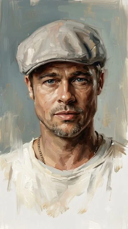 Expressive Unfinished Oil Portrait